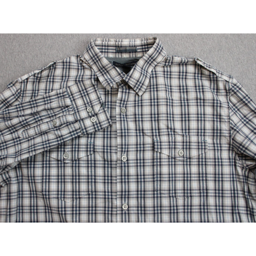 Banana Republic Shirt Mens Size L 16-16.5 Long Sleeve Plaid Button-Up